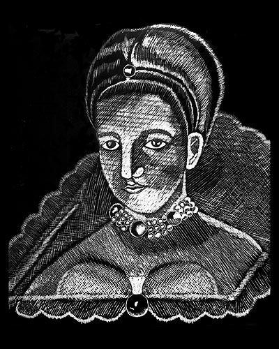 Robert Vlad Wisniewski Etching of Countess Bathory